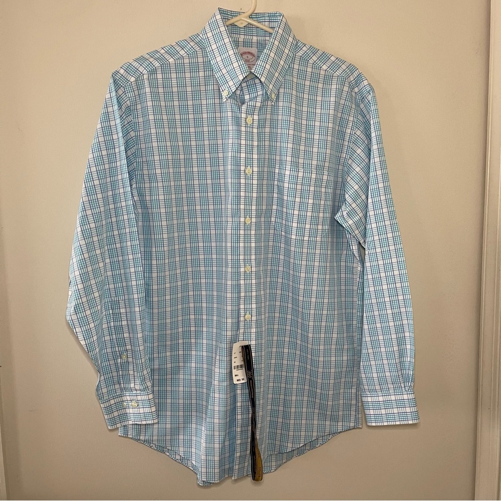 Brooks Brothers Blue Plaid Button-down Shirt NWT